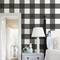 Wallpops Charcoal Farmhouse Plaid Peel & Stick Wallpaper
